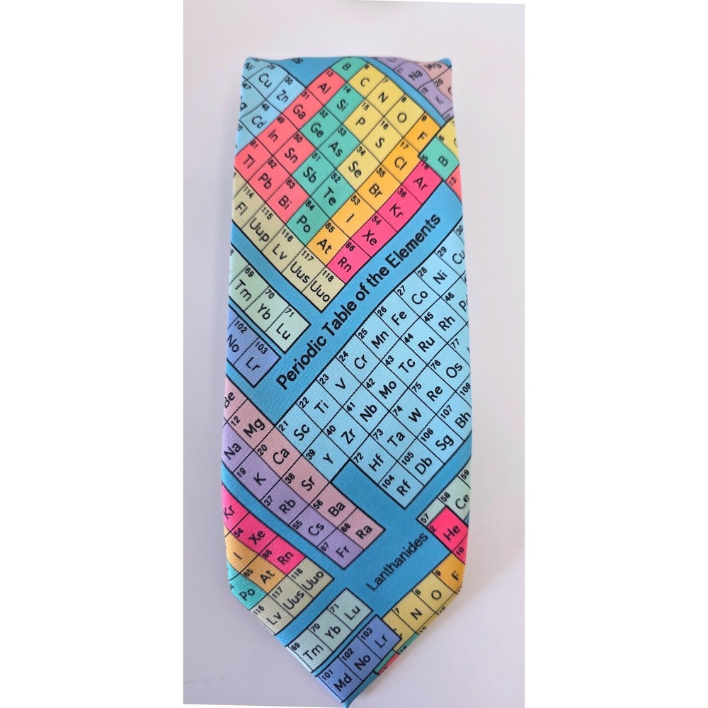 Wild Ties Mens Periodic‎ Table of the Elements Science Chemistry Necktie Blue